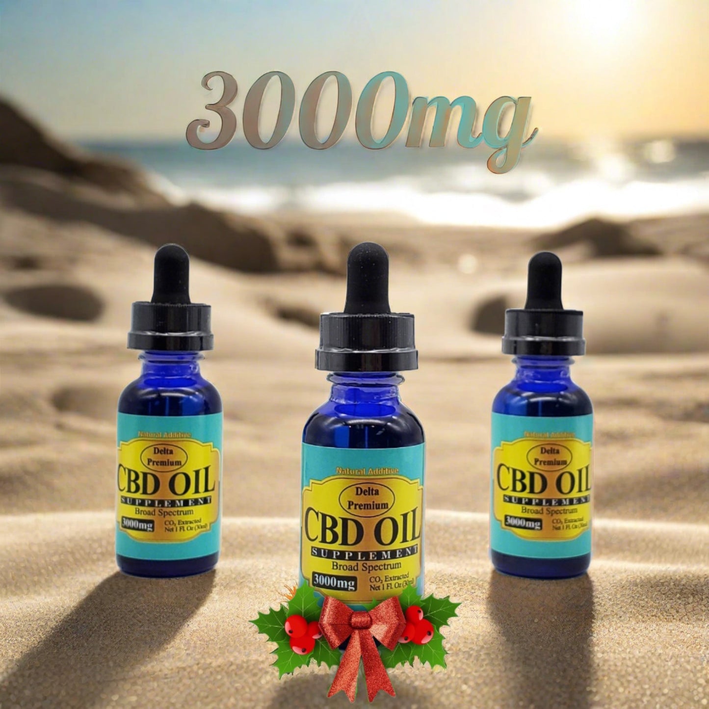 CBD Tincture Oil 3000mg Broad Spectrum Delta Premium CBD 30ml bottle