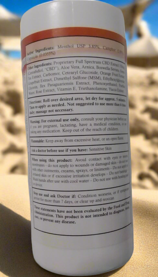 Pain relief roll-on gel