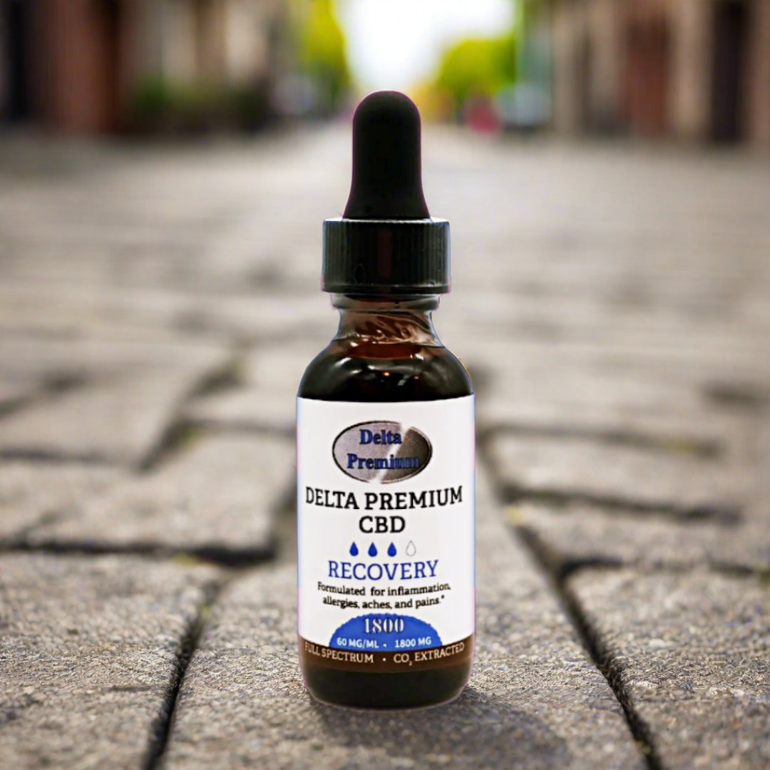 CBD Tincture Oil Full Spectrum1800mg Delta Premium Recovery CBD 30ml bottle
