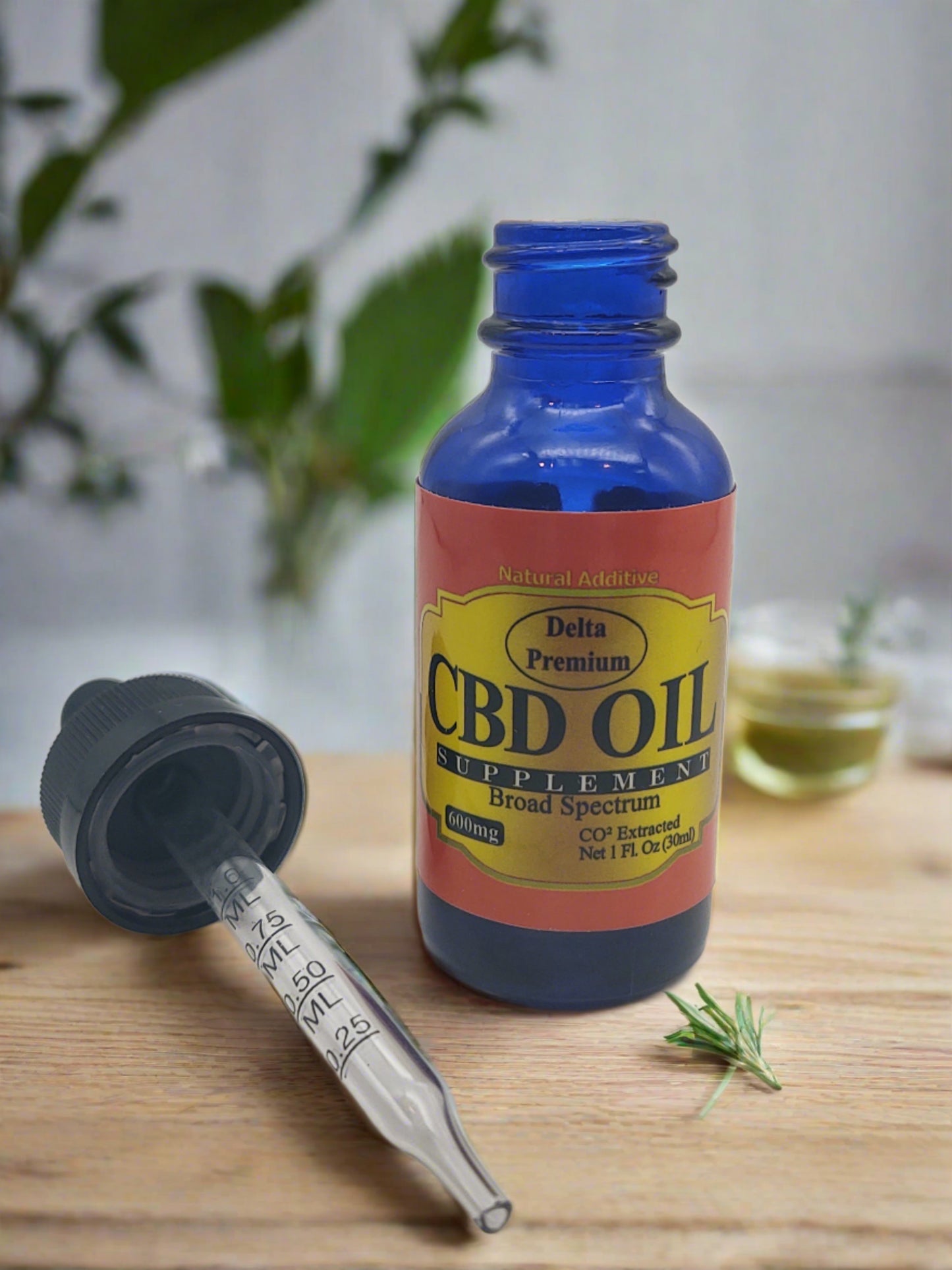 CBD Oil Tincture Oil 600mg Broad Spectrum CBD 30ml bottle
