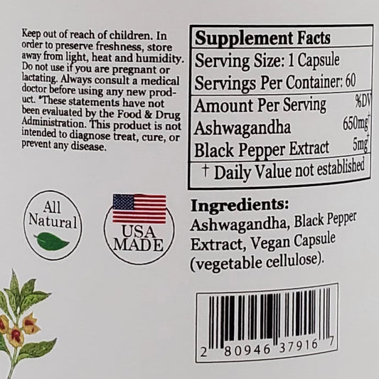 Ashwagandha Capsules Immunity support Delta Premium CBD 60ct ON SALE!