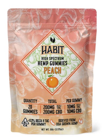 Botanical extract gummies Full blend Max Strength peach