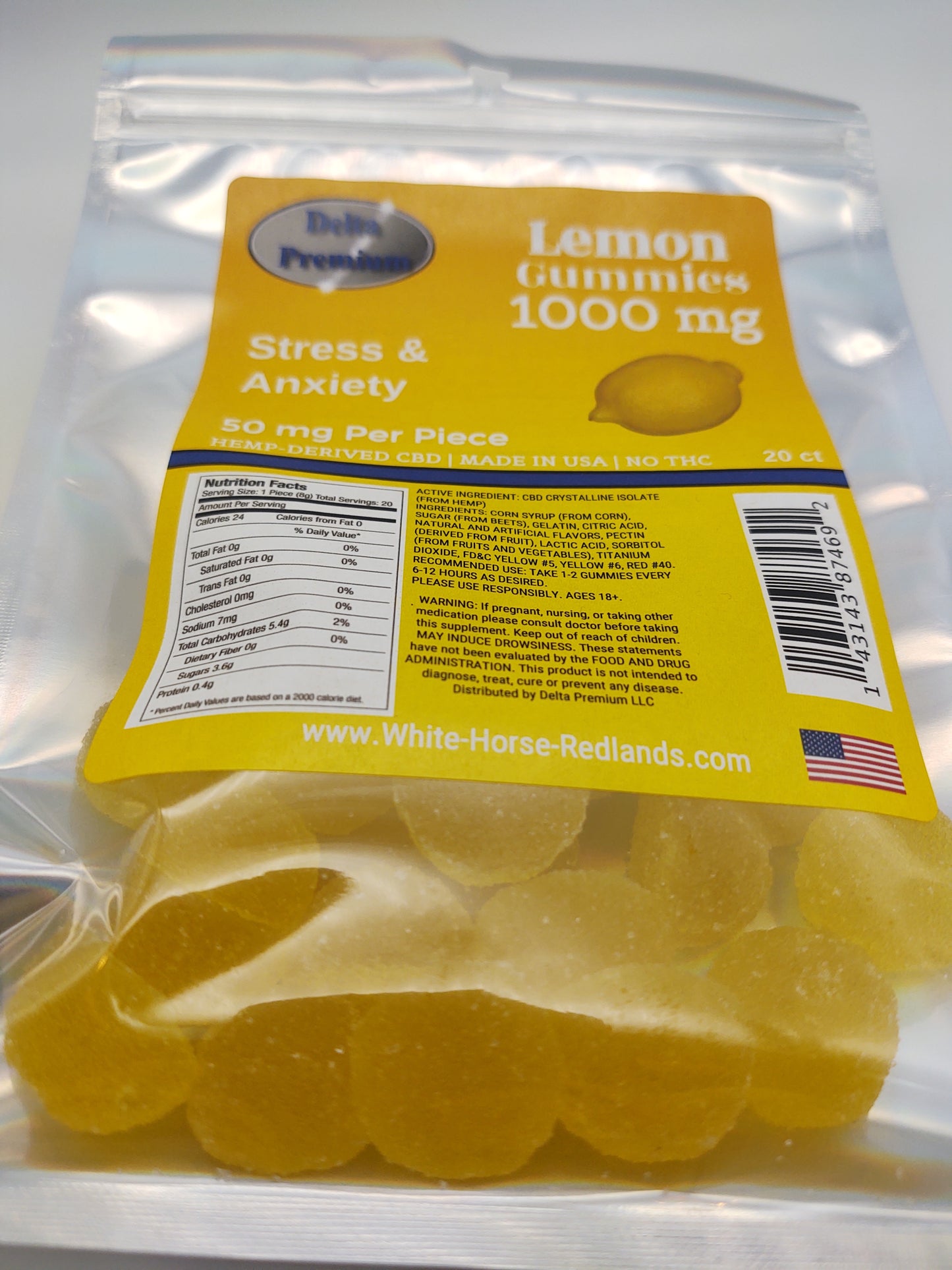 CBD Lemon drop gummy 50mg