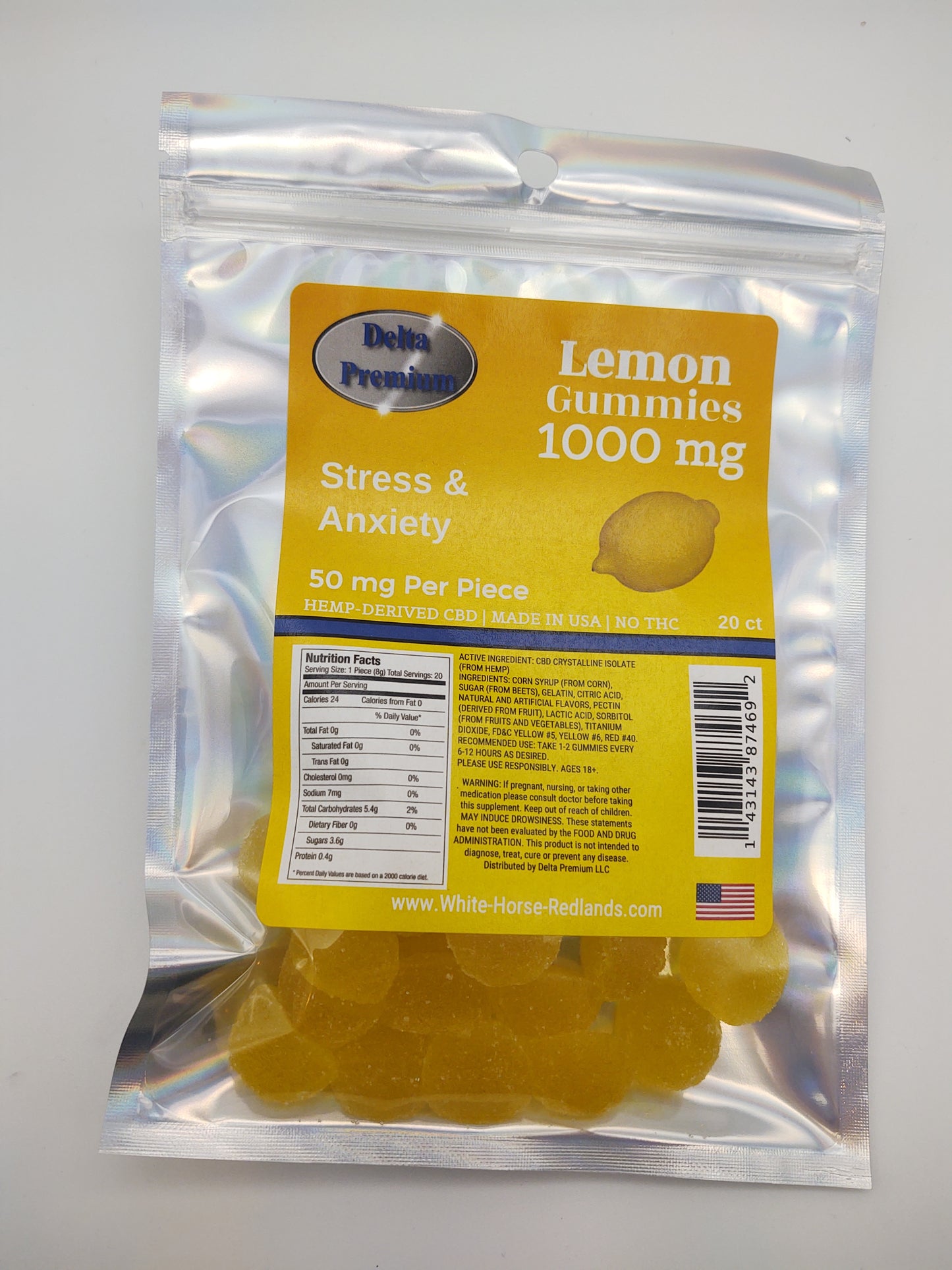 CBD Lemon drop gummy 50mg