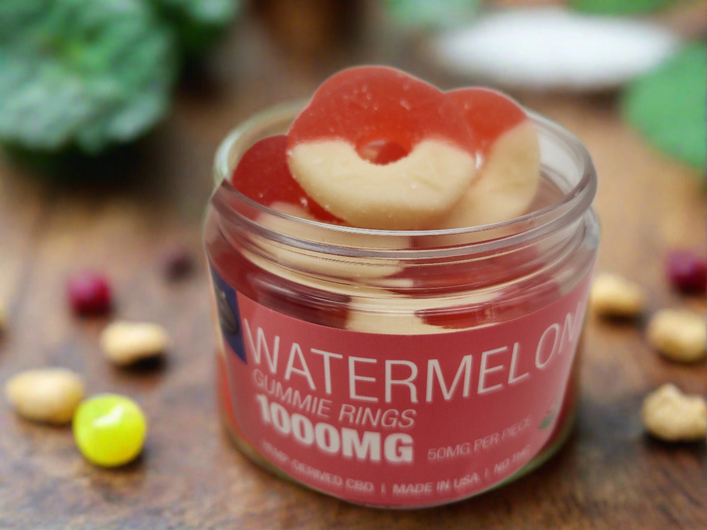 CBD Watermelon Gummies rings 1000mg