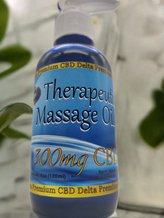 CBD Topical Therapeutic Massage Oil 300mg 120ml All Natural Delta Premium CBD