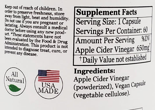 Apple Cider Vinegar Capsules Delta Premium CBD 60ct ON SALE!