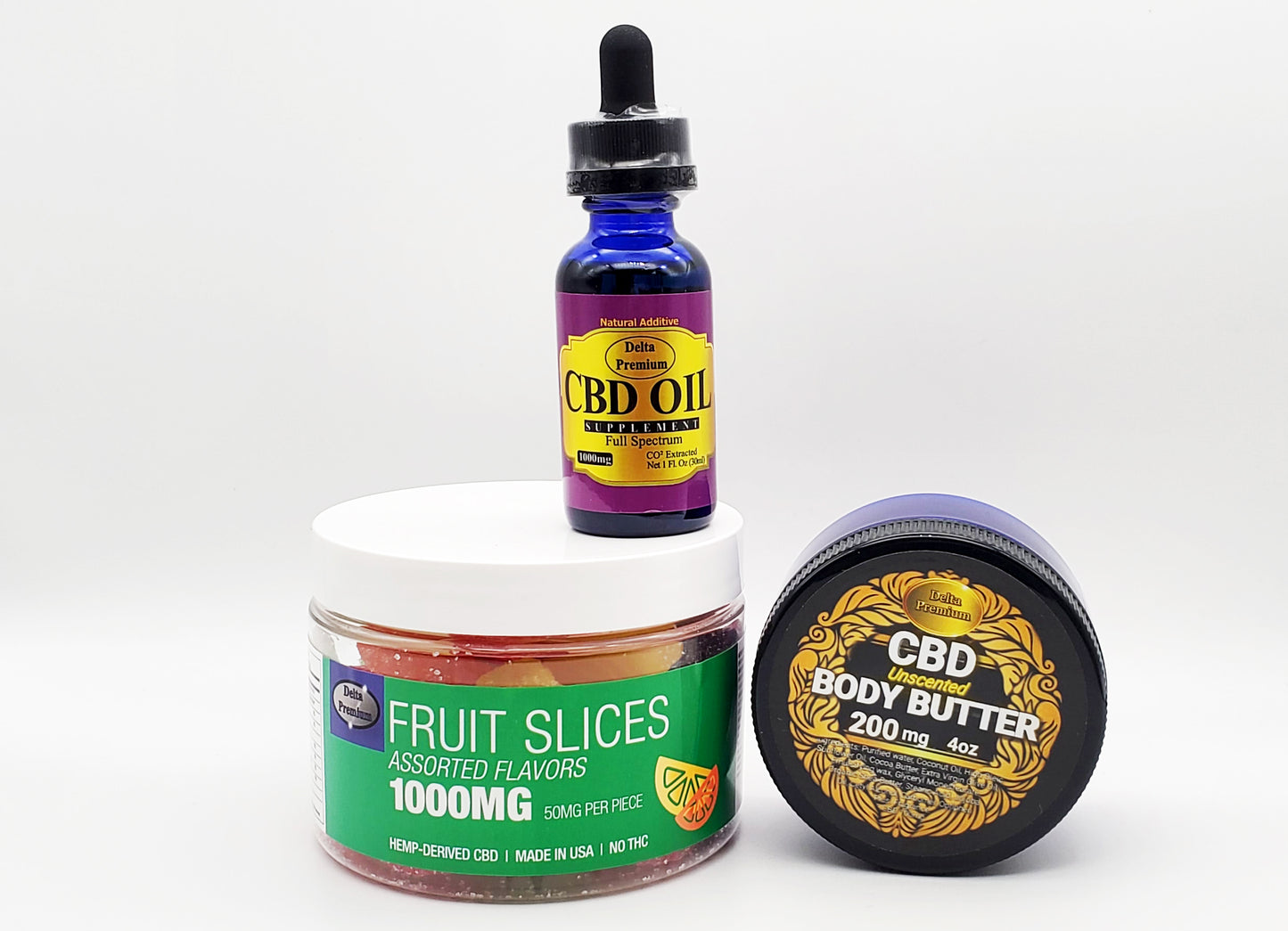 CBD Bundle #3 SALE! CBD oil Gummy Topical Delta Premium CBD