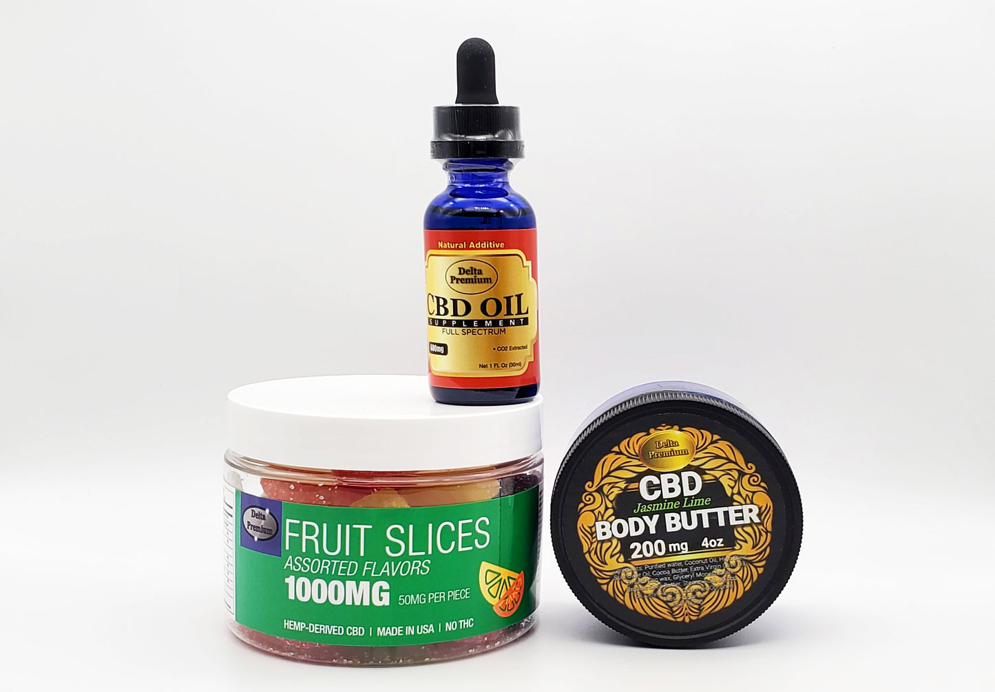 CBD Bundle pack, CBD gummies, CBD oil, CBD body butter