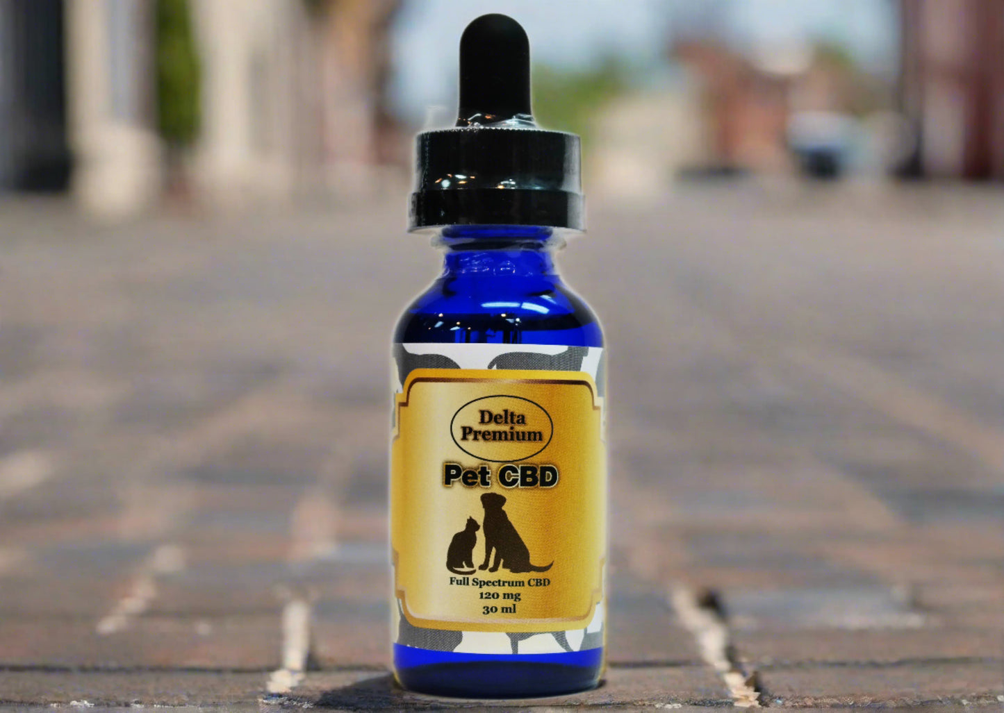 Delta Premium CBD Pet CBD Oil 120mg. Organic Hemp-Derived CBD with NO THC Safe for Pets. Made in USA.
