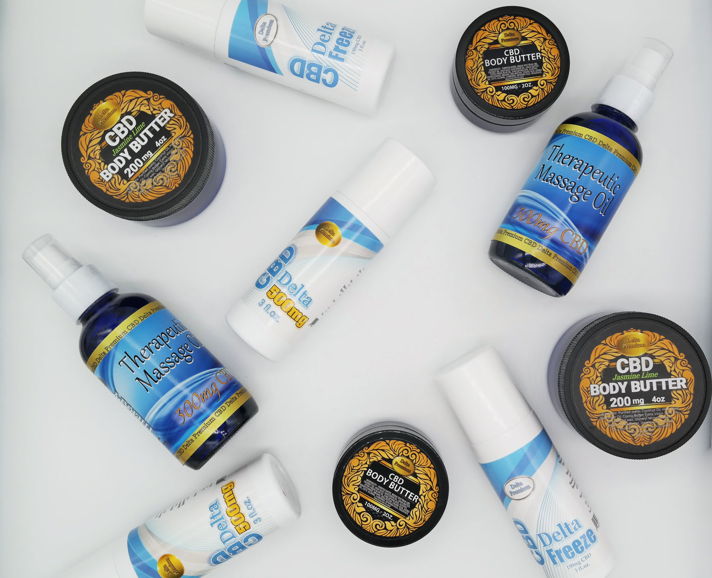 CBD Topical Body Butters Case 200mg to 500mg strength ea. 4oz jars