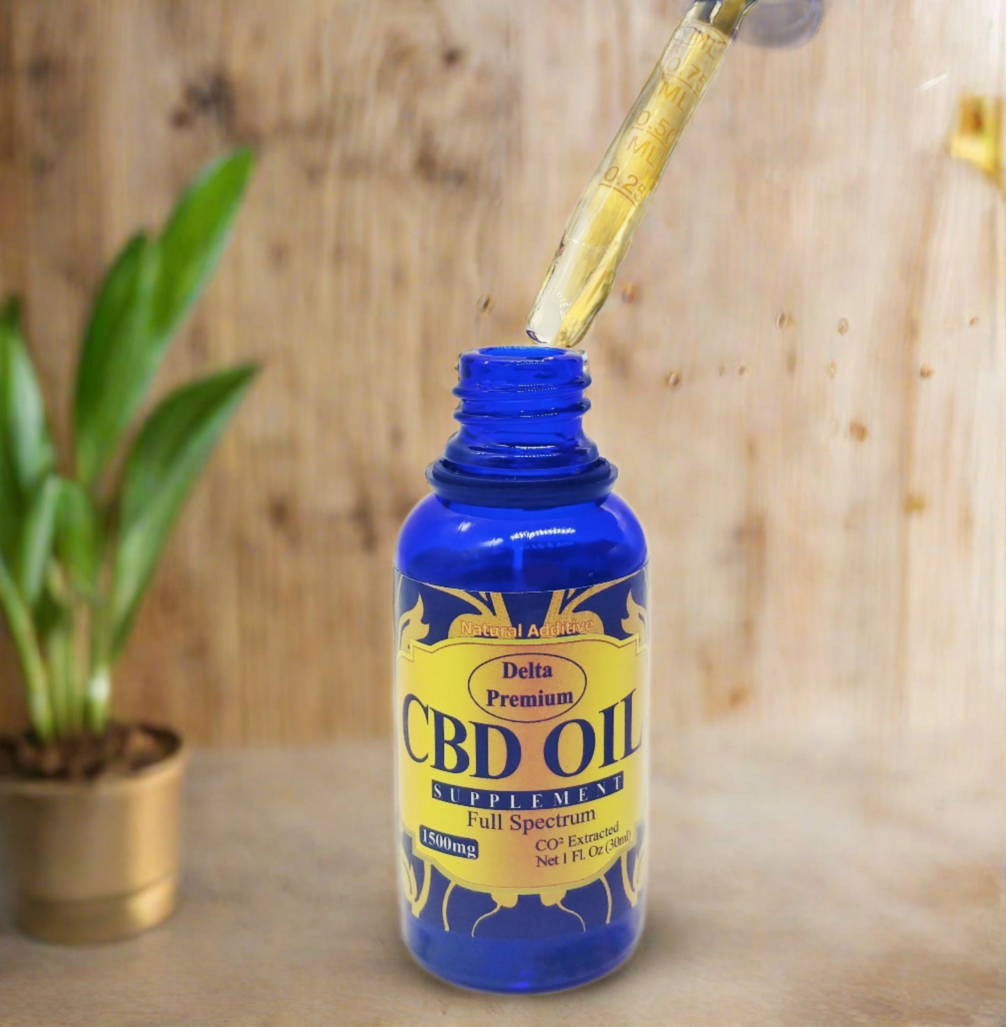 CBD Oil Tincture Oil 1500mg Broad Spectrum CBD 30ml bottle