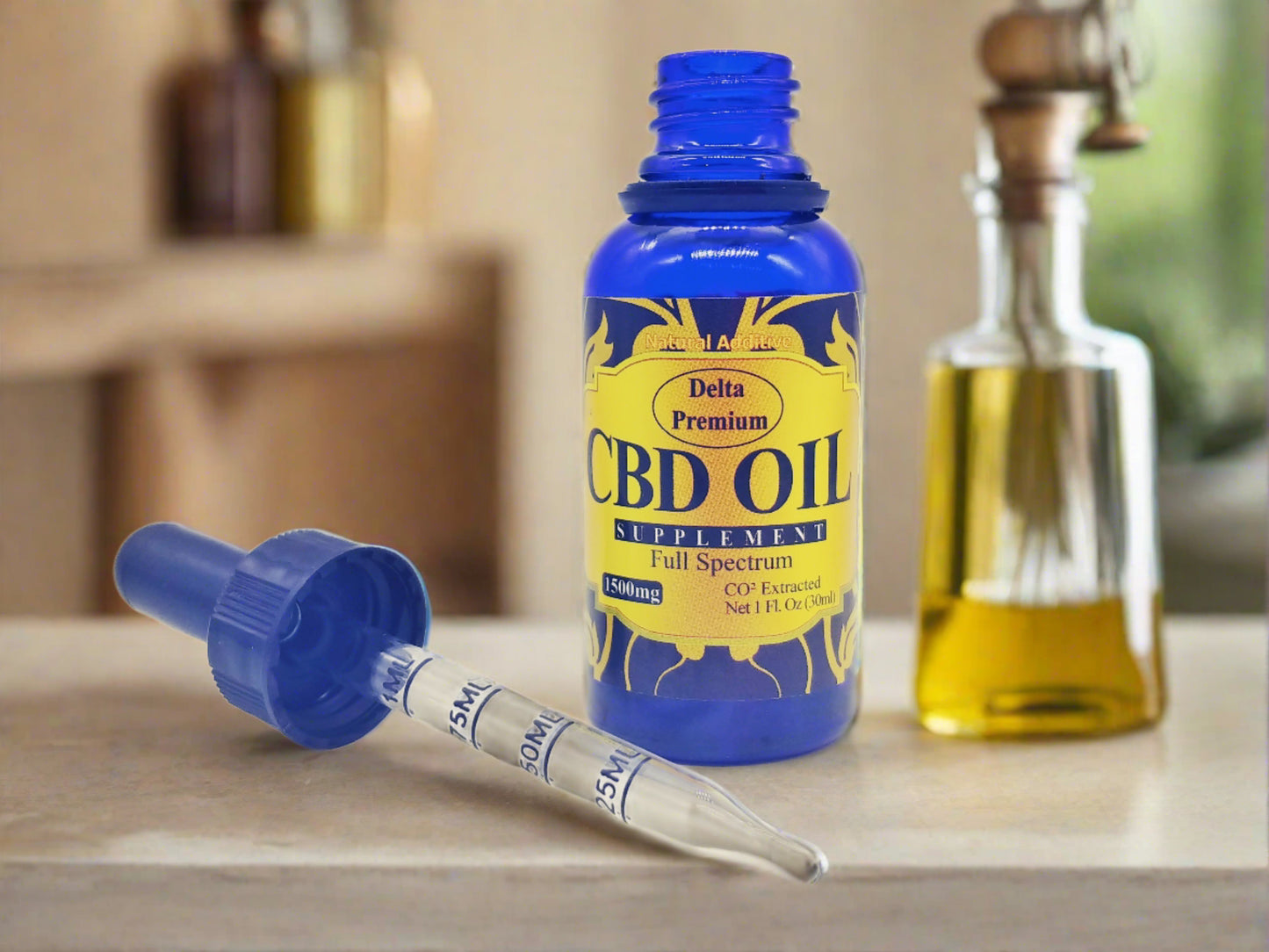 CBD Oil Tincture Oil 1500mg Broad Spectrum CBD 30ml bottle