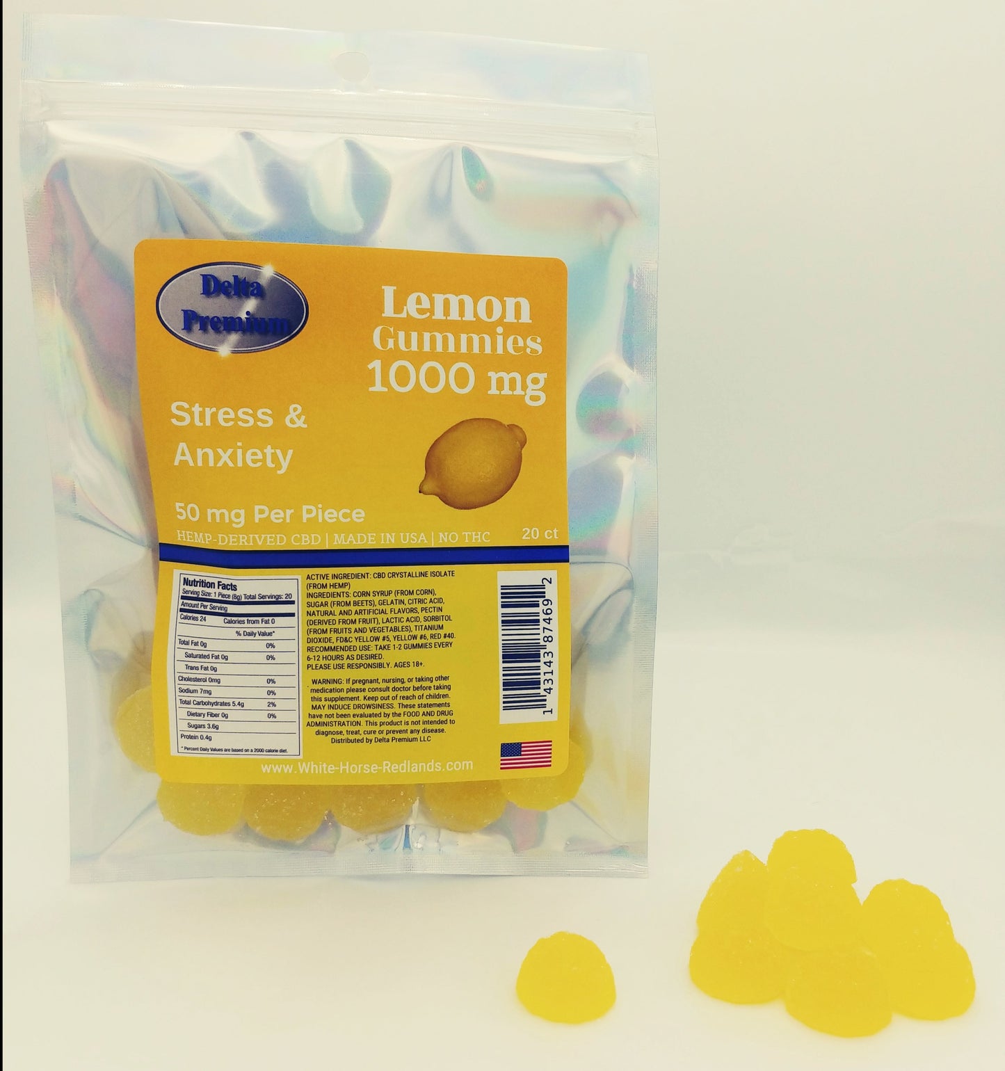 CBD Lemon drop gummy 50mg