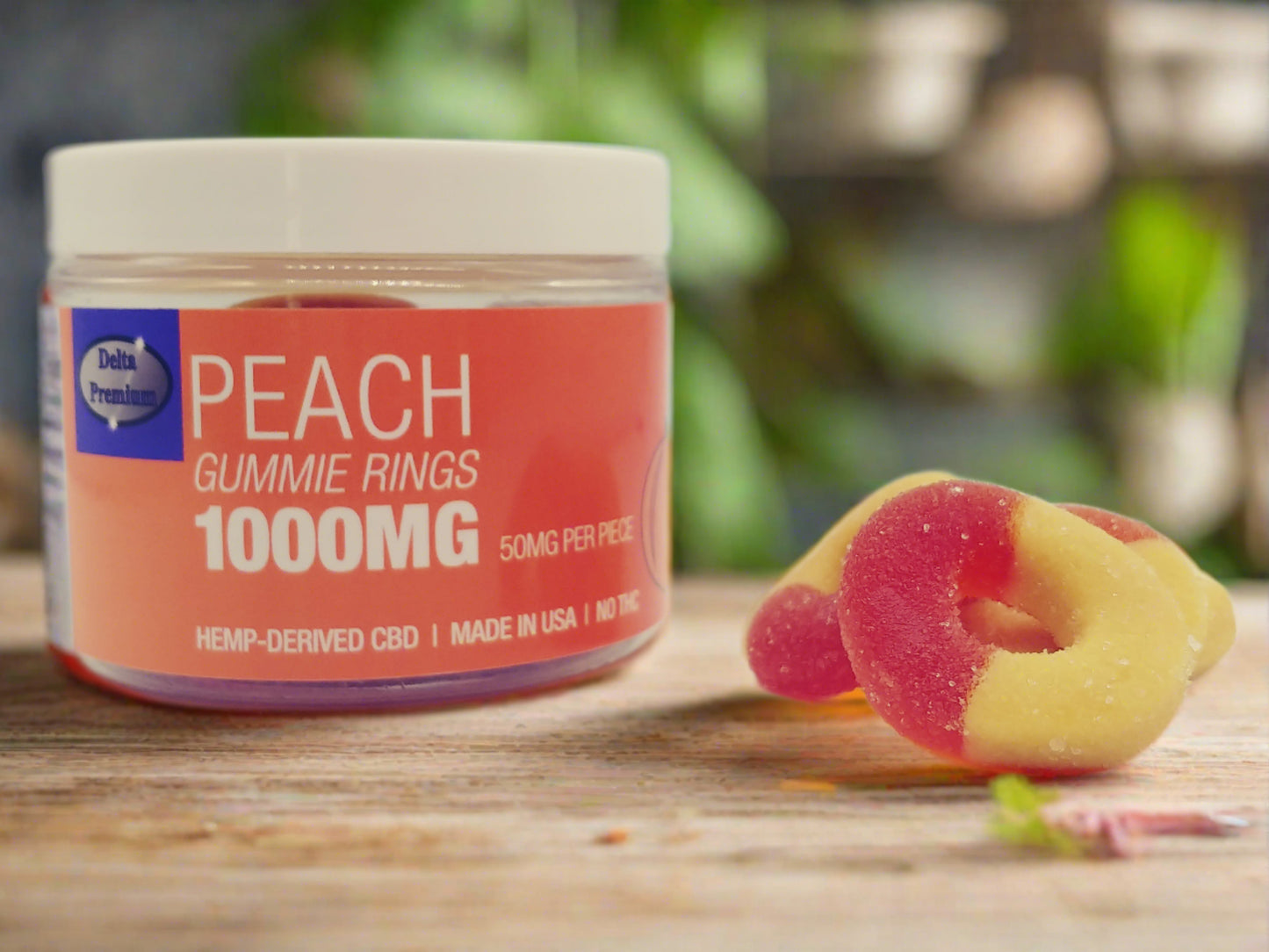 CBD Peach ring gummies 50mg