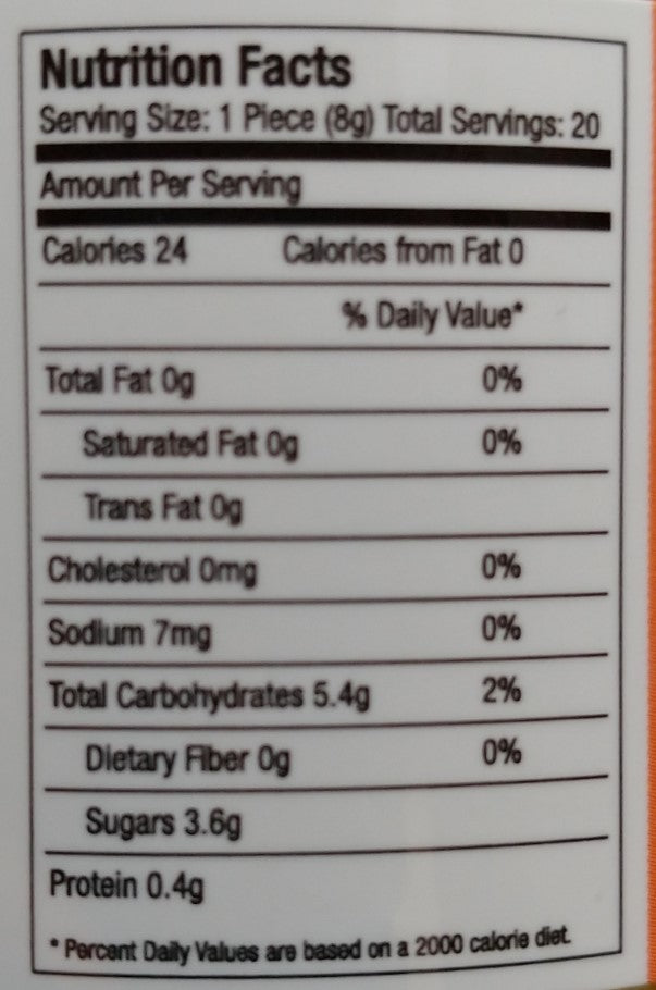 Delta Premium CBD 1000mg Peach Gummie Rings Nutrition Facts..