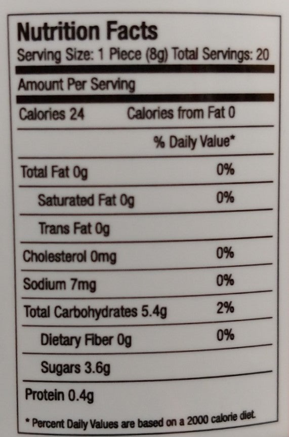 Delta Premium CBD 1000 Watermelon Gummie Rings Nutrition Facts.