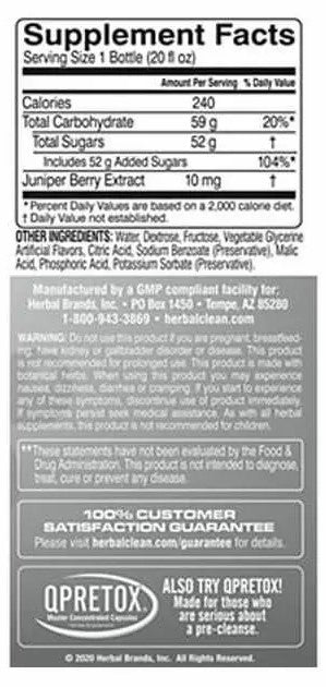 Q Carbo 20 Clear Detox By Herbal Clean - 20oz