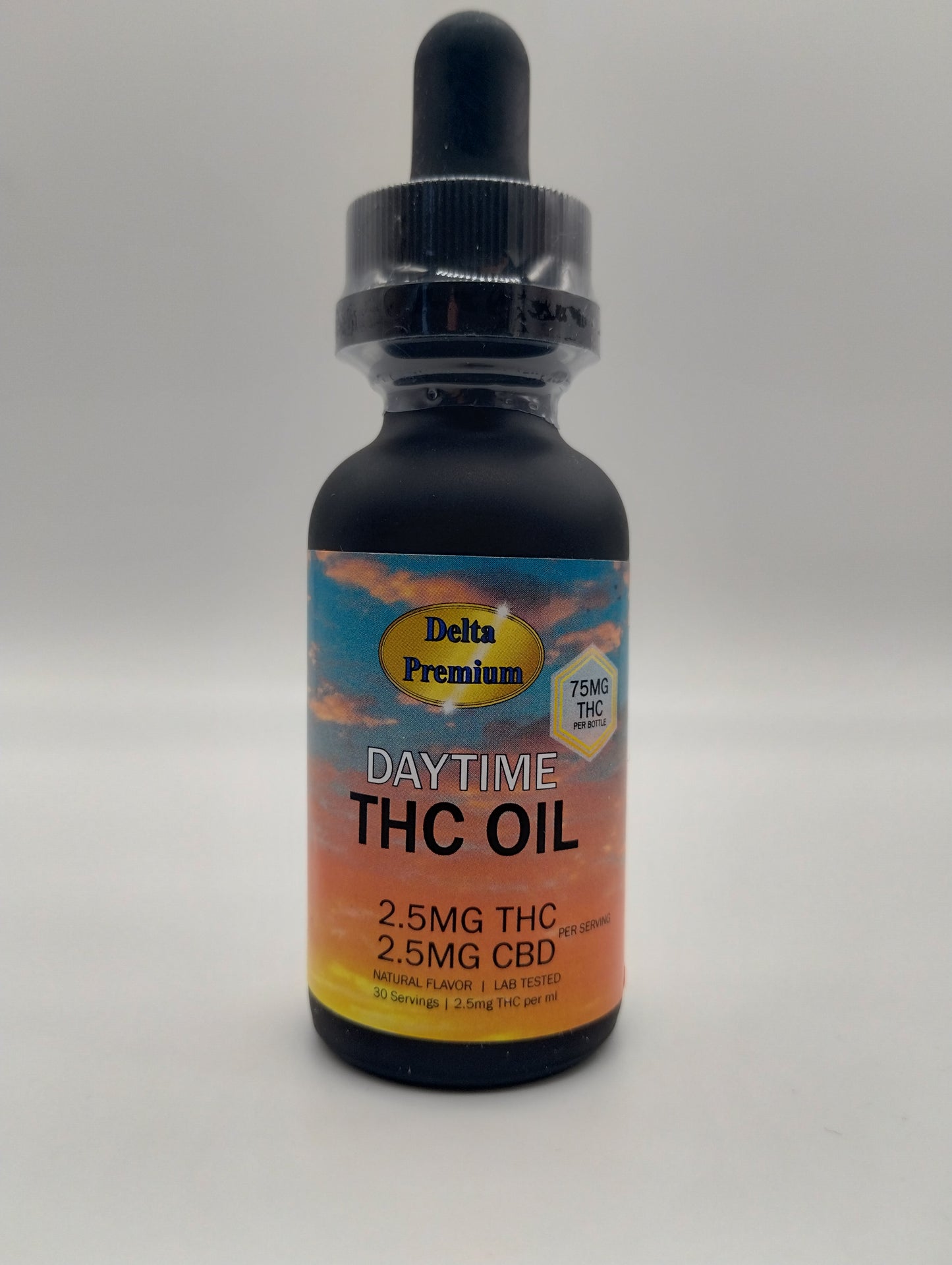 Full spectrum THC/CBD daytime tincture oil 2.5mg 30ml bottle