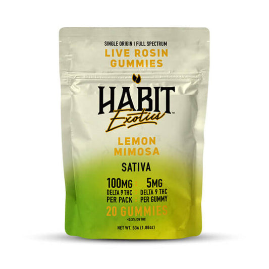 Delta 9 THC Live Rosin Gummy Habit – Lemon Mimosa – Sativa