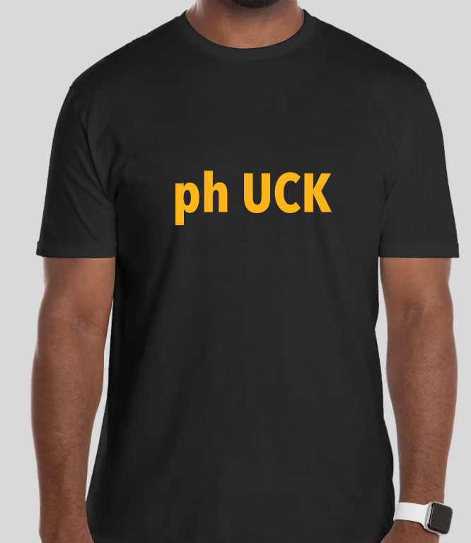 Ph UCK Short sleeve T shirt Men's and Women's Large