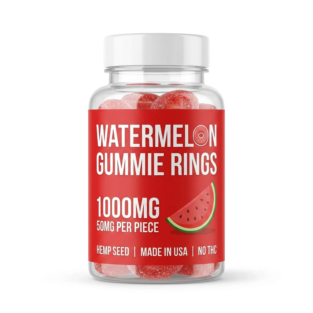 Hemp seed Isolate Gummies Watermelon 1000mg / 50mg each