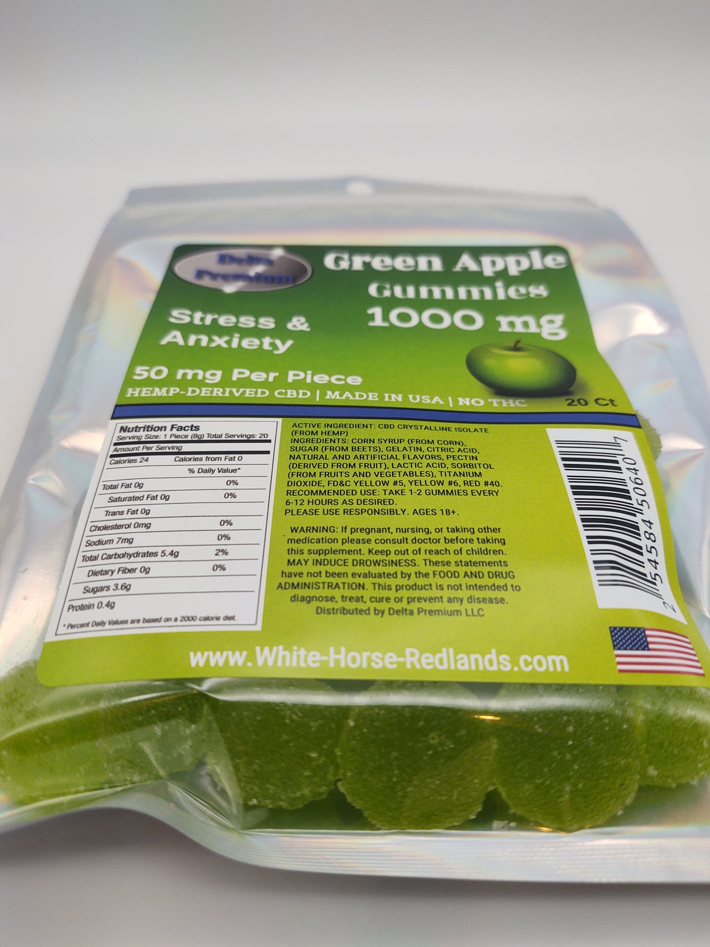 CBD Green apple gummy drops 50mg