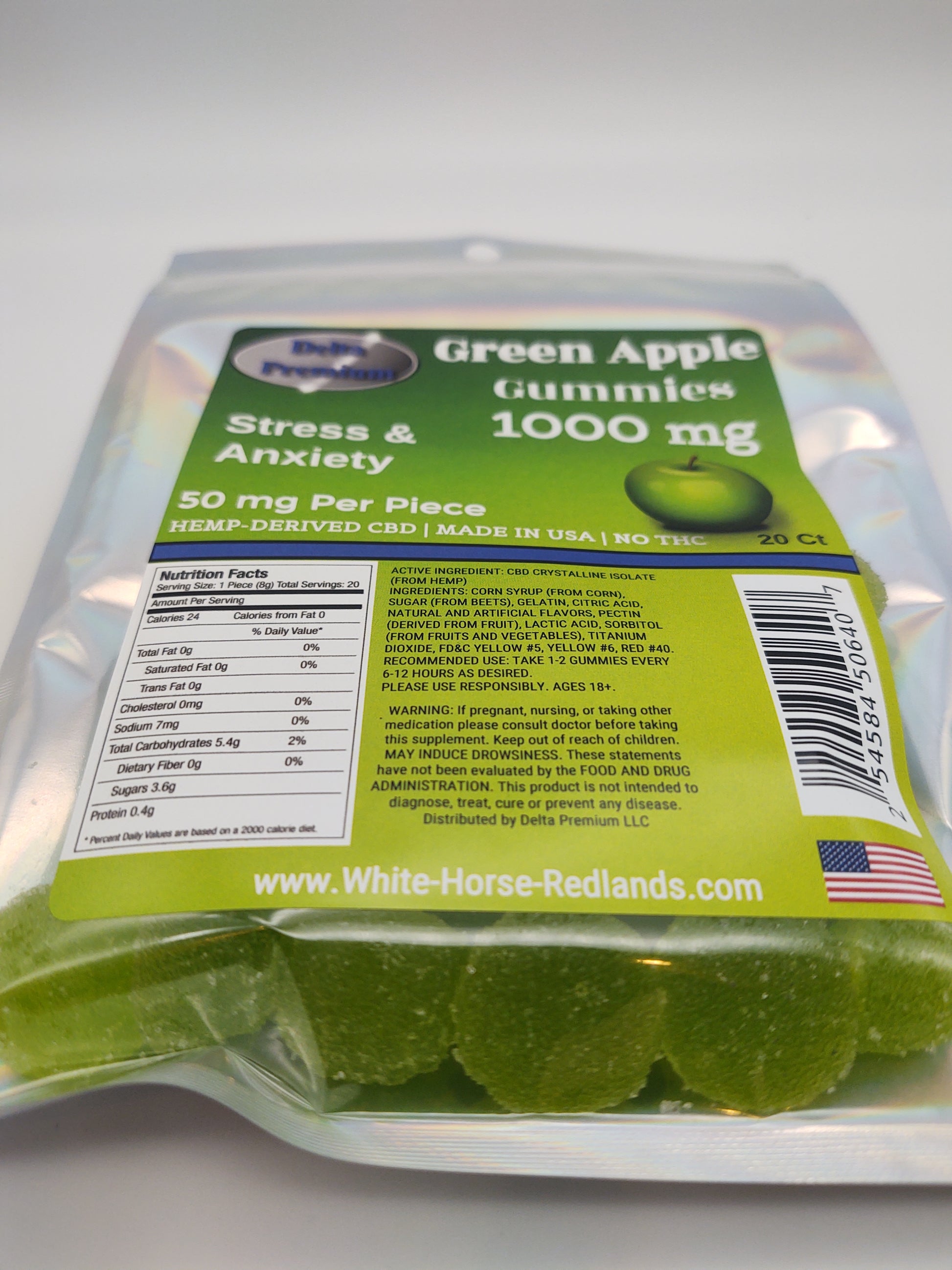 CBD Green apple gummy drops 50mg