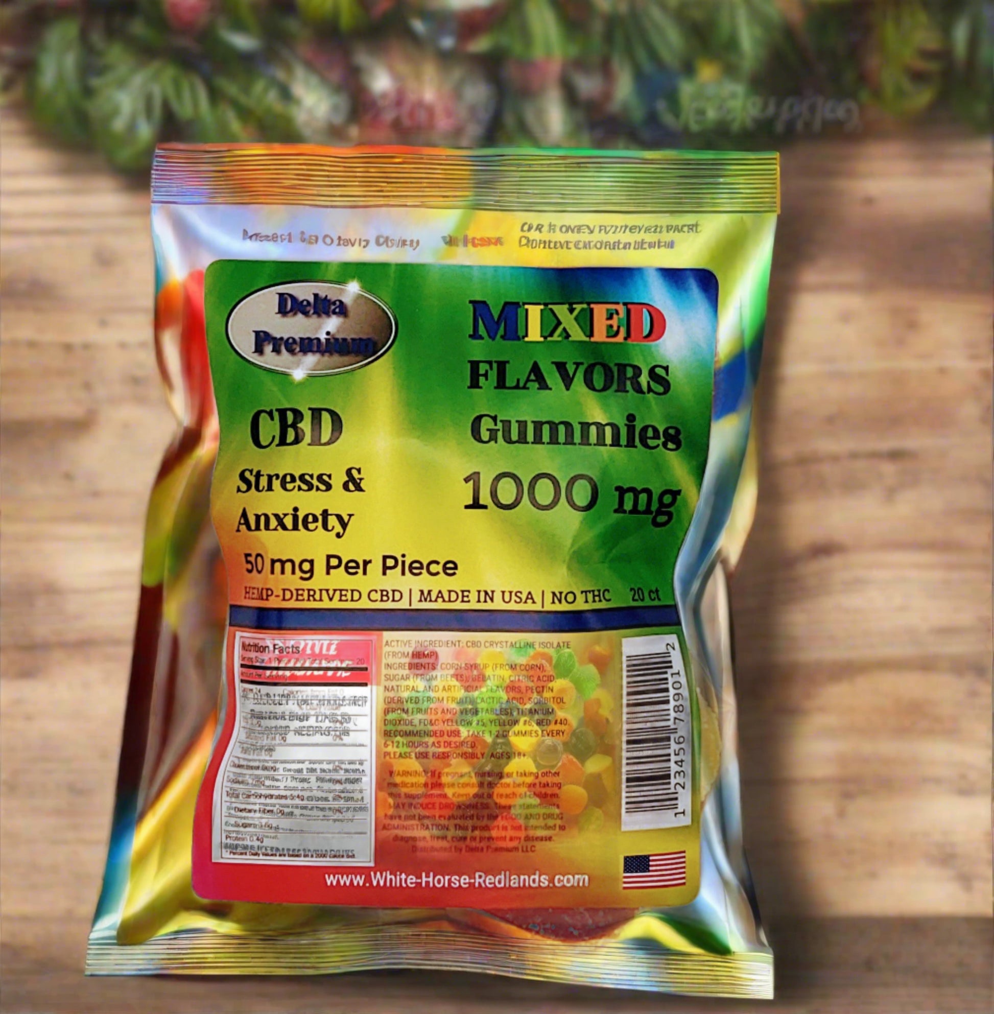 CBD mixed flavored gummy rings 50mg
