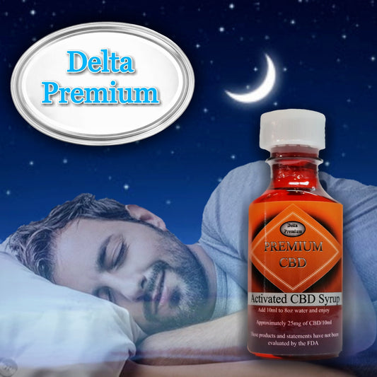 CBD Sleep aide Syrup for night time 250mg Delta Premium CBD Full spectrum CBD