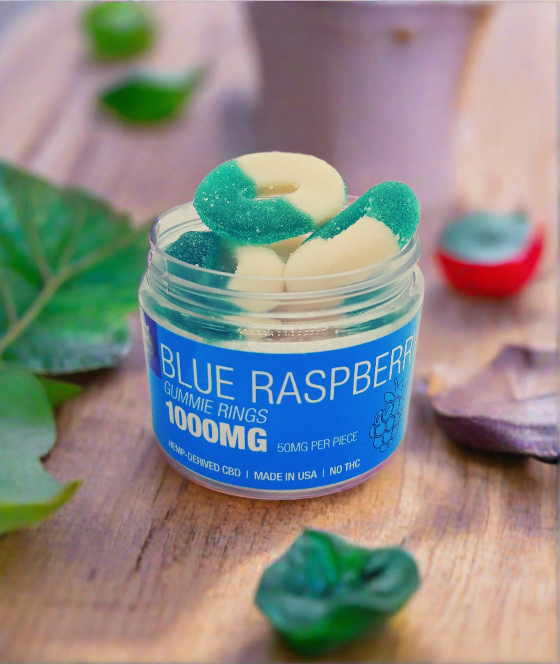 Pure Botanical extract Isolate Gummies Blue raspberry jar