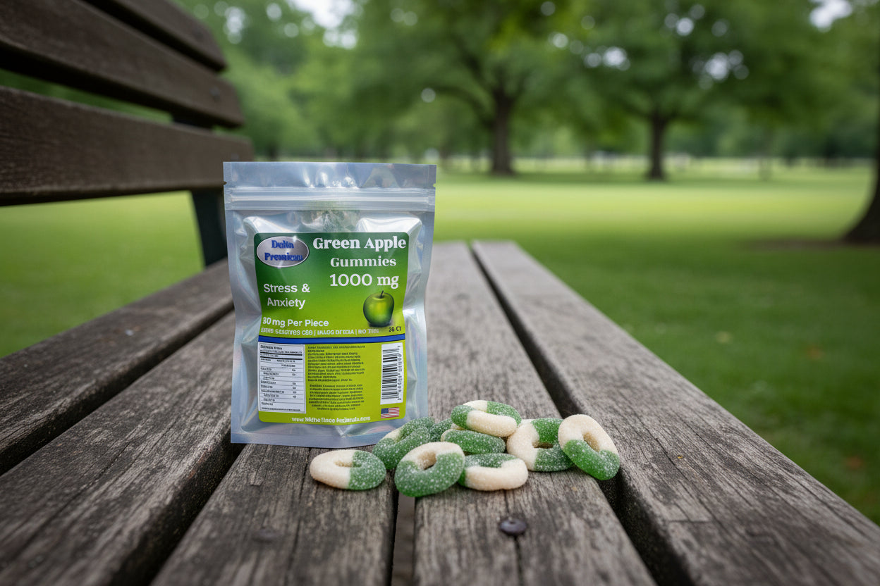 CBD Isolate Gummies Green Apple 1000mg – White Horse Wellness